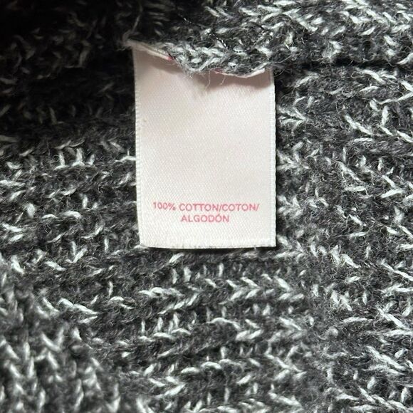Victoria’s Secret Sweater Women’s Large Gray Marled Knit Pullover Cotton Fall - Picture 4 of 8